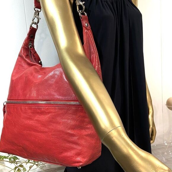 HOBO Red Leather Shoulder Bag - Picture 7 of 11